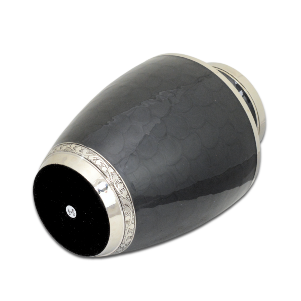 Black Floral Adult Brass Urn