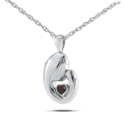 July w/ Ruby Sterling Silver Keepsake